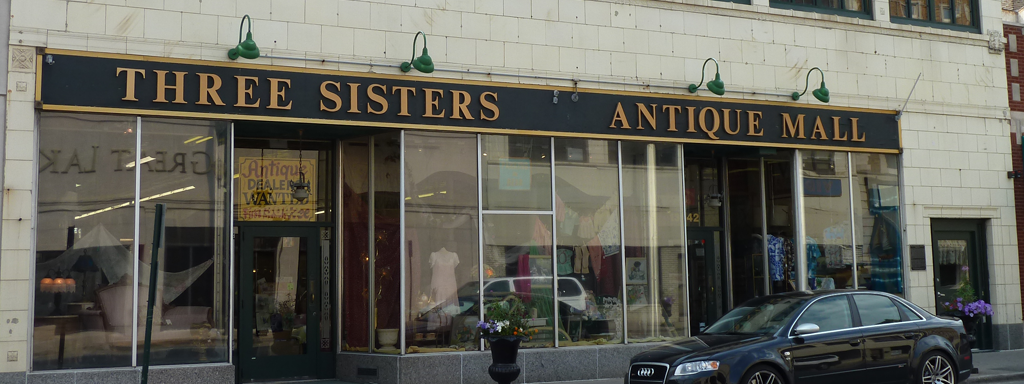 three, sisters, antique, mall